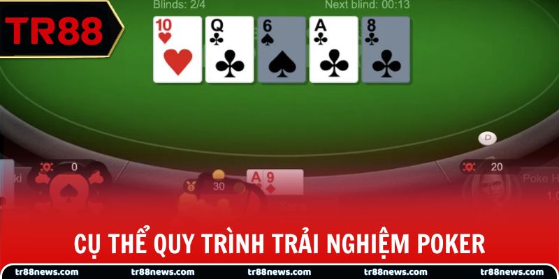 Cụ thể quy trình trải nghiệm Poker